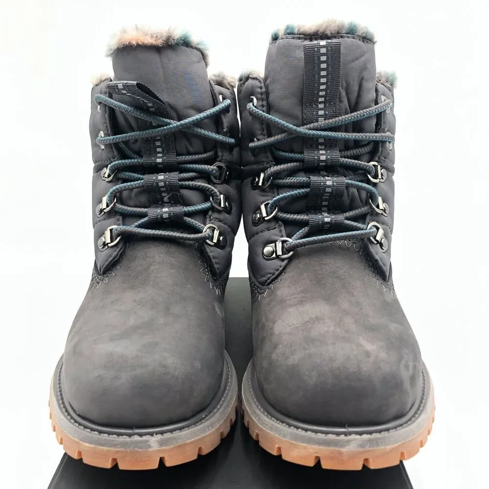 Women's Gray Winter Boots - Picture 4 of 16